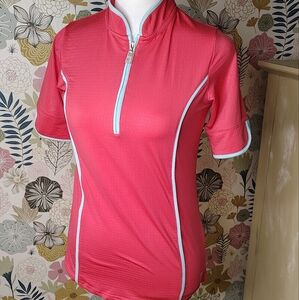 Women's Pink W/ Gray Trim Bette &Court Activewear Top Golf Pickleball Size XS